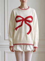 Color-Block Bow Sweater