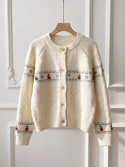 刺繍ニット カーディガン ハンガー